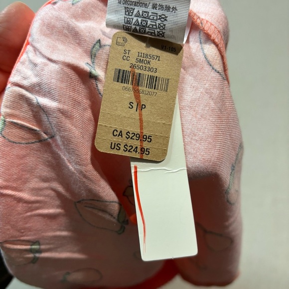 Victoria's Secret PINK Elastic Waist Cotton Peach Pajama Sleep Short Small NWT - Picture 3 of 7